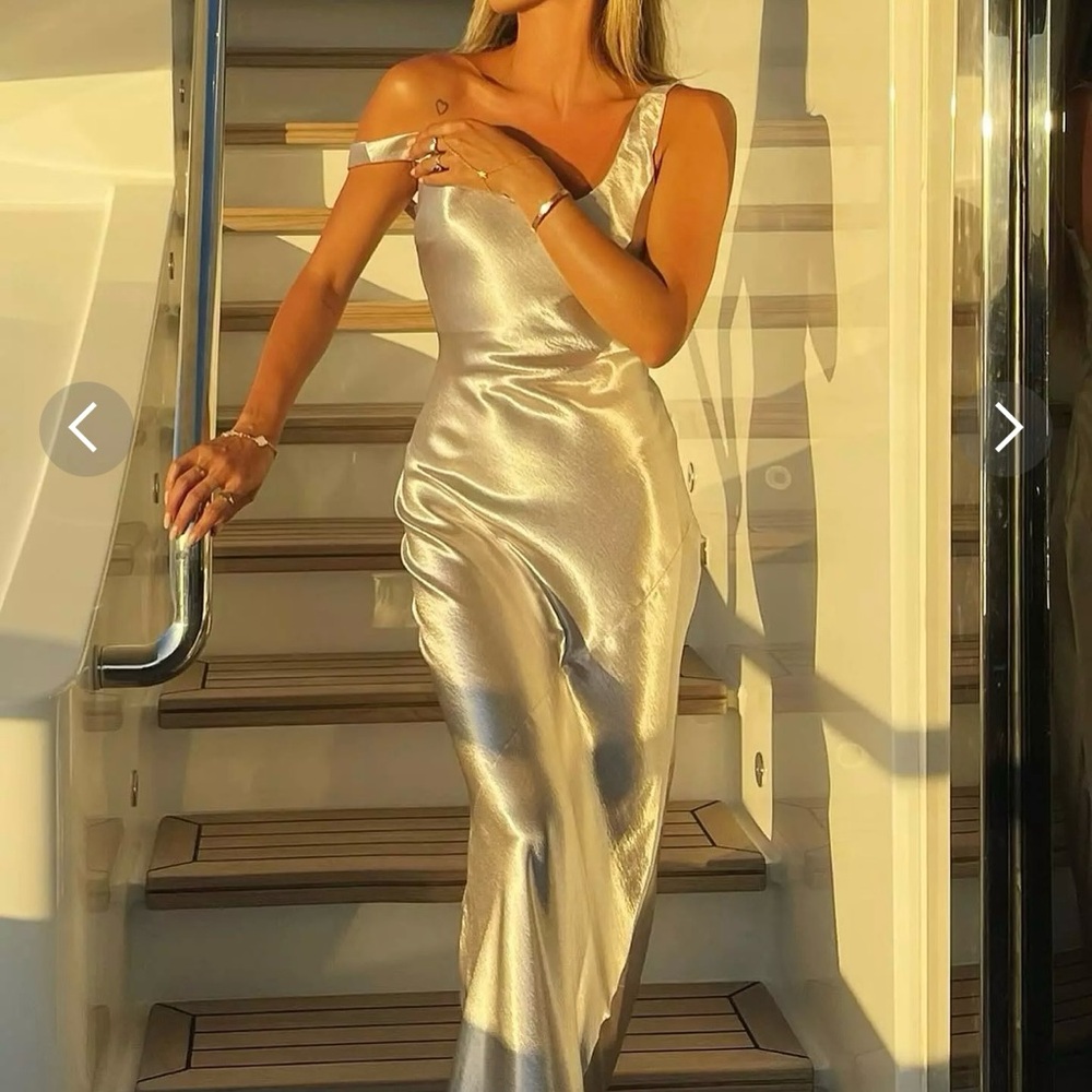 12th Tribe Orion maxi dress in Chrome
